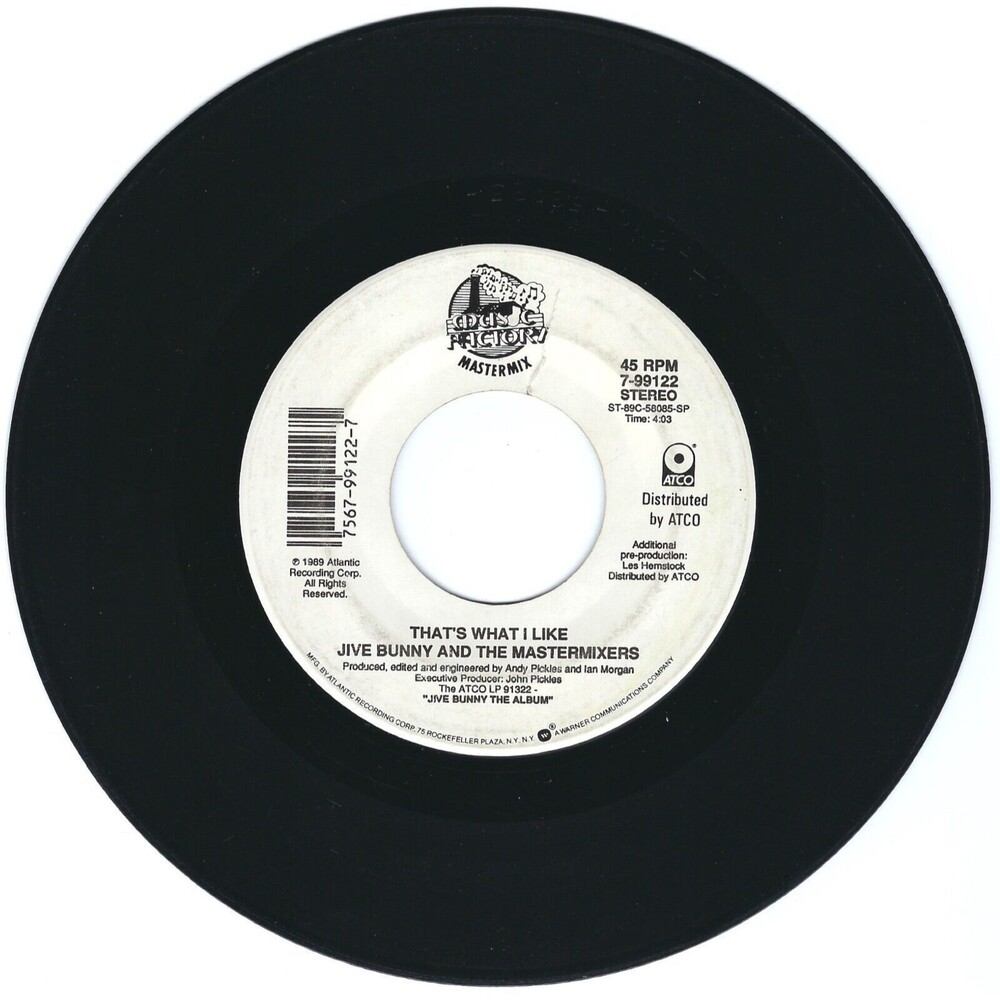 JIve Bunny & Mastermixers 45 That's What I Like / Pretty Blue Eyes VG Rock '89